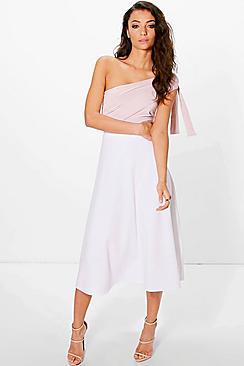 Boohoo Tall Lola Scuba Full Circle Midi Skirt