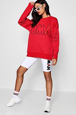 Boohoo Woman Slogan Sweat
