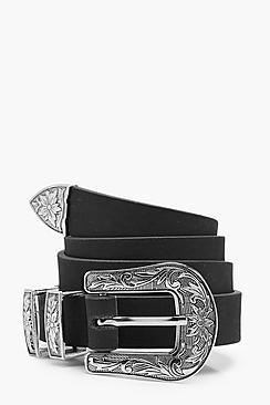 Boohoo Megan Suedette Western Belt