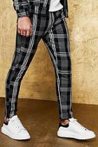 Boohoo Exaggerated Check Cropped Smart Jogger