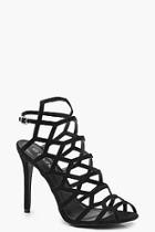 Boohoo Amber Peeptoe Cage Heels