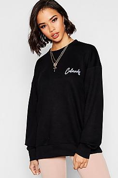Boohoo Oversized Colorado Sweatshirt