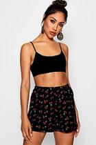 Boohoo Sydney Cherry Print Flippy Shorts