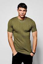 Boohoo Short Sleeve Knitted Crew Neck T-shirt