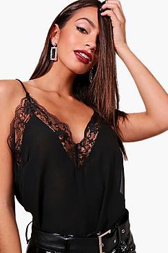 Boohoo Phoebe Lace Trim Cami