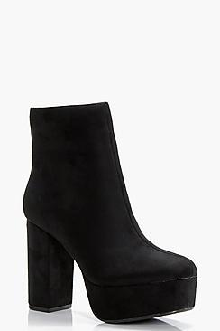 Boohoo Heather Platform Ankle Boot