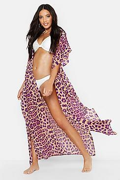 Boohoo Animal Beach Kimono