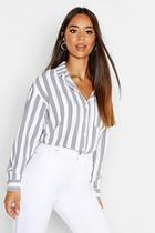 Boohoo Stripe Pocket Long Sleeve Shirt