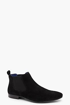 Boohoo Genuine Suede Chelsea Boots