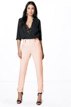 Boohoo Rania Tailored Pleat Front Trousers Nude