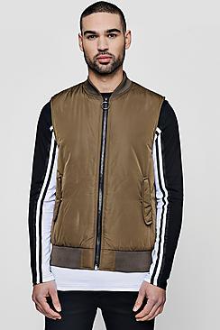 Boohoo Bomber Neck Sleeveless Gilet