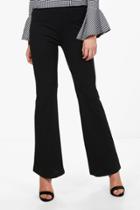 Boohoo Fiona Flare Trousers Black