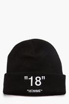 Boohoo Man Certified 18 Homme Embroidered Beanie