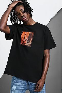 Boohoo Oversized Illusive Print T-shirt