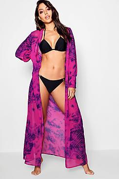 Boohoo Eliza Tie Dye Beach Kimono