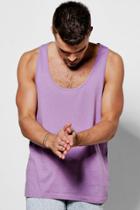 Boohoo Extreme Racer Back Tank Top Lilac