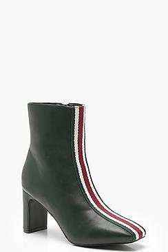 Boohoo Sports Stripe Ankle Shoe Boots