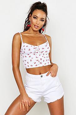 Boohoo Cherry Print Cami