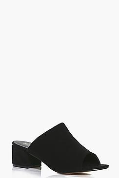 Boohoo Georgia Block Heel Peeptoe Mule