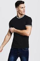 Boohoo Crew Neck T-shirt With Contrast Tipping