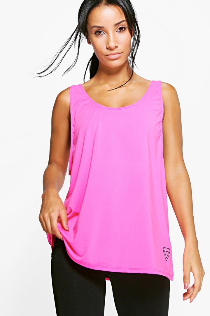 Boohoo Georgia Fit Running Tank Top Pink