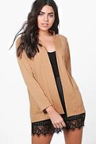 Boohoo Niamh Pocket Collarless Blazer