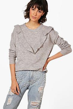 Boohoo Rosie Ruffle Yoke Jumper