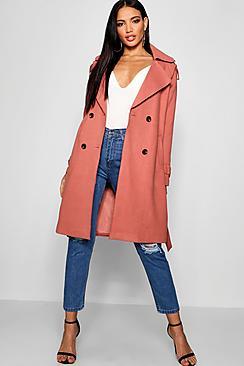 Boohoo Oversized Wool Look Textured Coat
