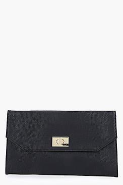 Boohoo Eliza Twist Lock Clutch Bag