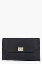 Boohoo Eliza Twist Lock Clutch Bag