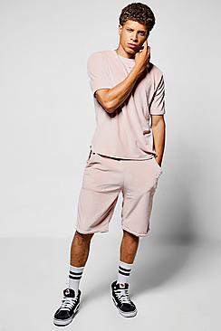 Boohoo Towelling T-shirt And Short Lounge Set