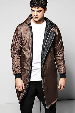 Boohoo Padded Longline Hooded Parka