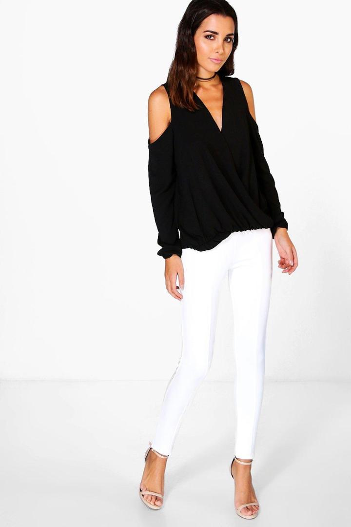 Boohoo Summer Skinny Trouser Cream