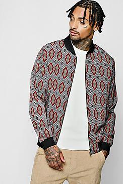 Boohoo Aztec Print Bomber Jacket