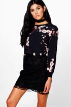 Boohoo Elizabeth Woven Printed Oriental Sweater Multi