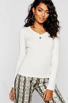 Boohoo V Neck Knitted Top