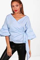 Boohoo Emily Off The Shoulder Ruffle Top