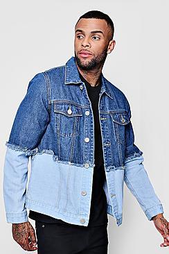 Boohoo Spliced Denim Jacket