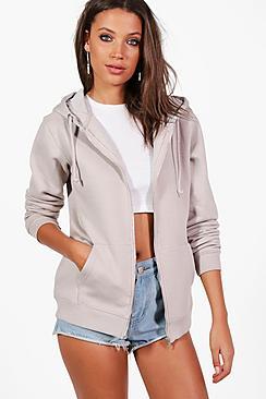 Boohoo Tall Isla Zip Through Hoodie