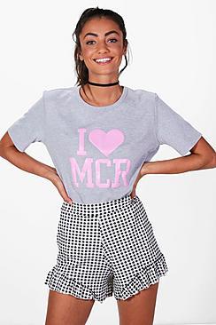 Boohoo Mcr Charity Tall I Heart Manchester T-shirt