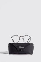 Boohoo Man Branded Round Fashion Glasses With Case