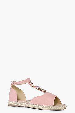 Boohoo Zoe Embellished Peeptoe Espadrille