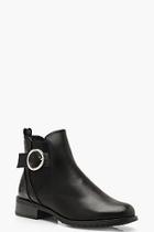 Boohoo Chelsea Boots With Croc Panel