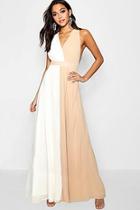 Boohoo Boutique Contrast Collar Maxi Dress
