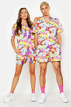 Boohoo Pride Shirt & Short Set With Unity Print