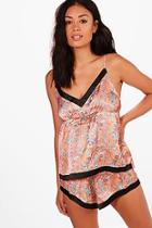 Boohoo Olivia Paisley Cami & Short Set