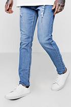 Boohoo Distressed Pin Tuck Detail Skinny Fit Jeans