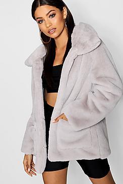 Boohoo Super Soft Faux Fur Coat