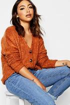 Boohoo Mock Horn Button Knitted Cardigan