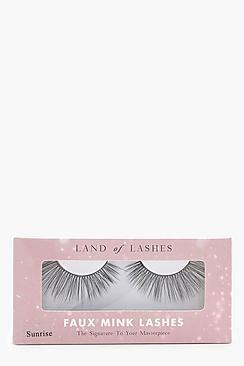 Boohoo Land Of Lashes Faux Mink- Sunrise